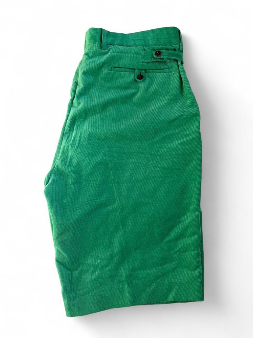 Vintage 90s Ralph Lauren Polo Masters Green Corduroy High-Waist Shorts -38